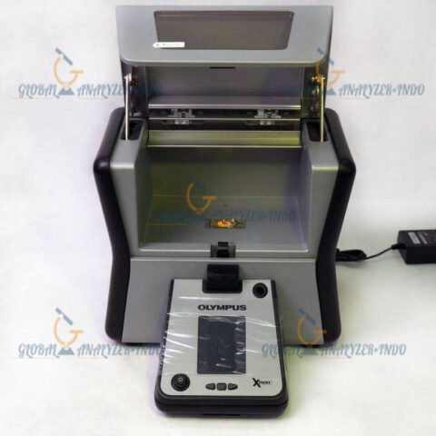 GoldXpert portable XRF analyzer on a countertop for precious metal testing