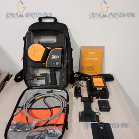 GeoSLAM ZEB-HORIZON capturing 3D scans at a construction site.