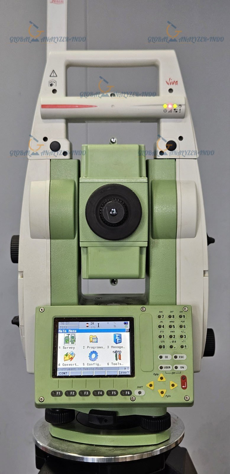 Surveying site using Leica TS12 R400 Robotic Total Station