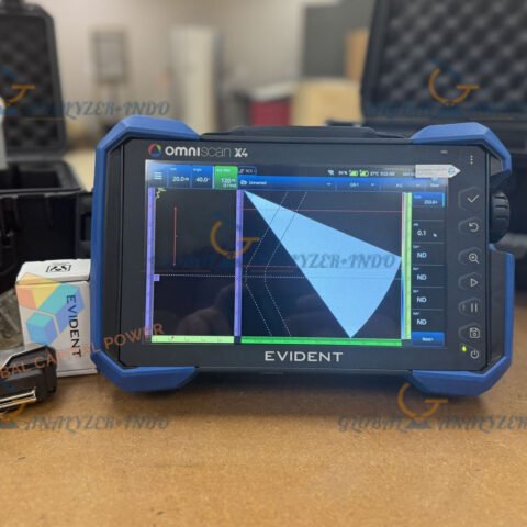 Olympus OmniScan X4 phased array flaw detector used for weld inspection